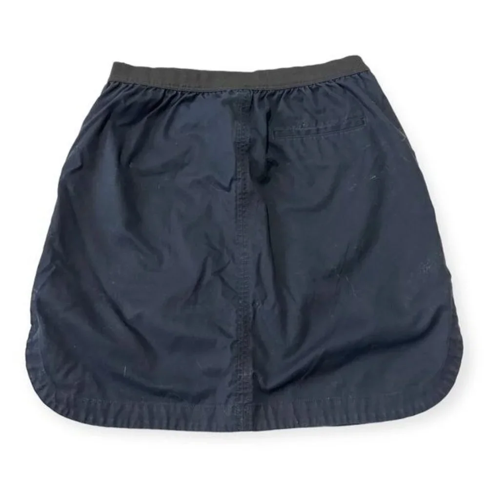 Gap Navy Blue Cotton Pull on Tailored pencil skirt, Size L